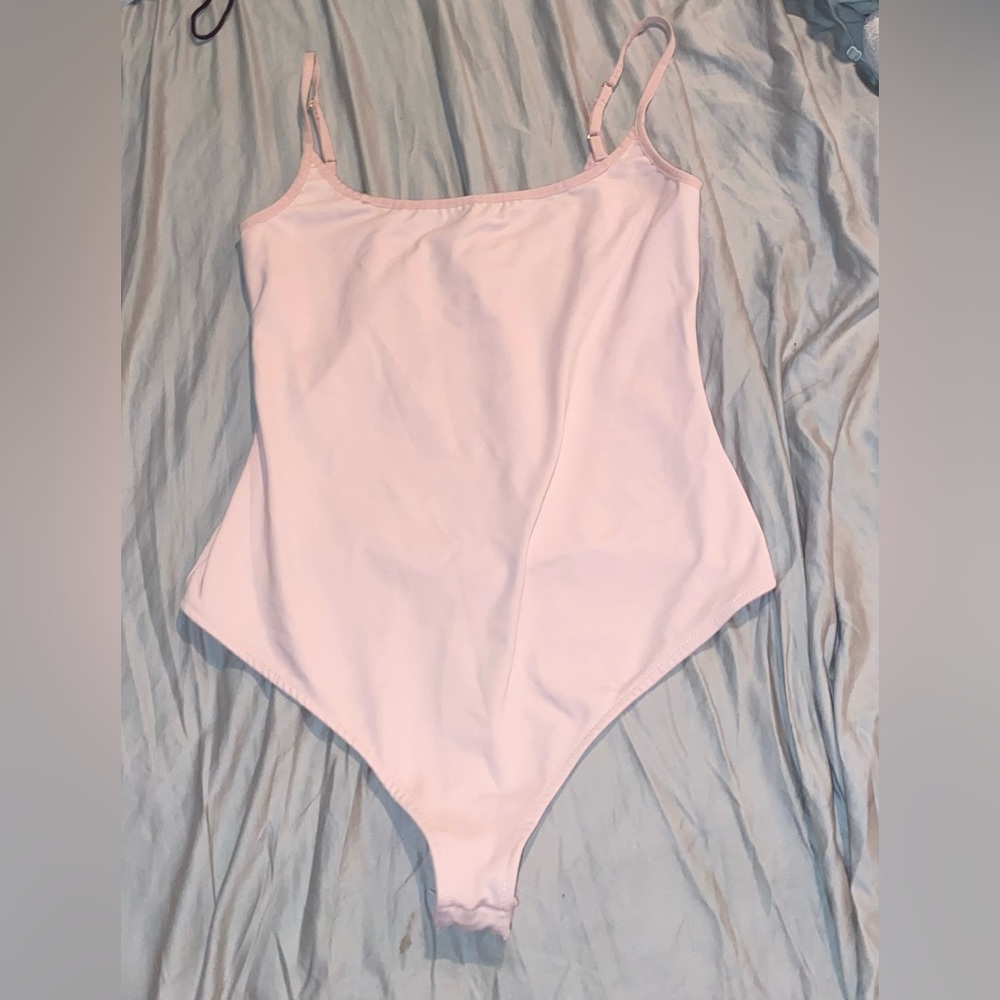 Babydoll Pink Free People thong Bodysuit